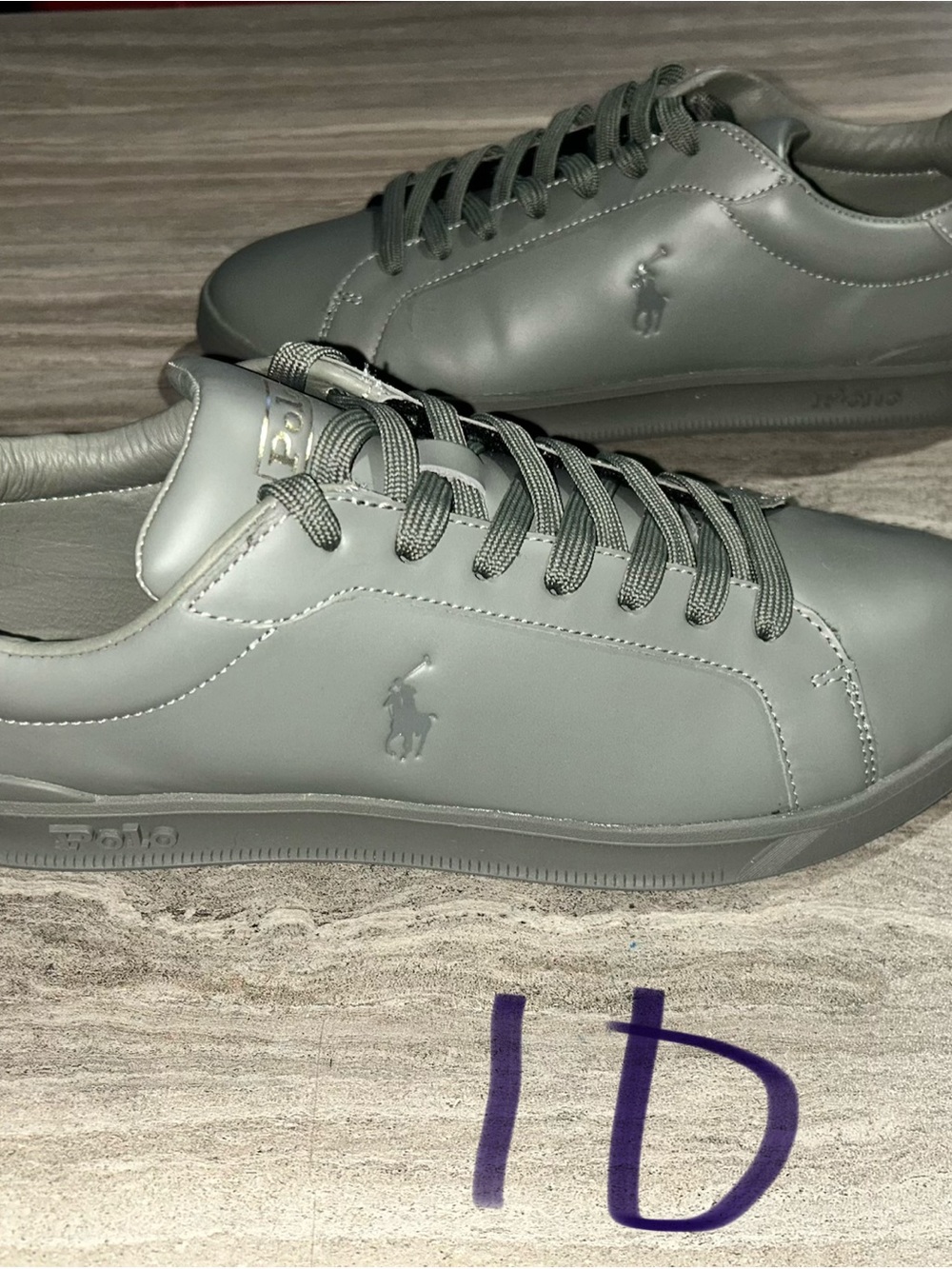 Polo by Ralph Lauren Men’s Olive Gray Low-Top Sneakers